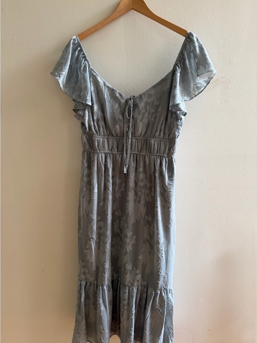 Joie Light Blue Dress with Delicate Ruffle Straps